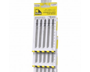 Clip Strip of 75mm x 10 TPI Clean Cut Jigsaw Blades For Wood (5pc)